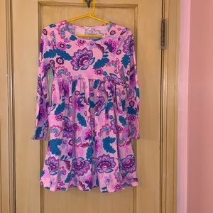 Fabkids Dress Pink Floral Knit Dress with Pockets Size medium